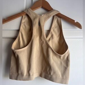 FP Movement by Free People Tan Ribbed Tank Top